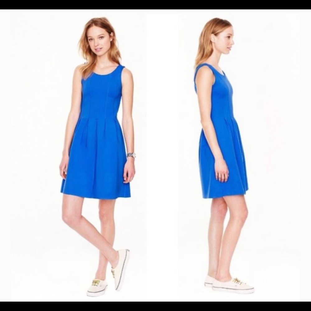 JCrew Blue Pleated Flare Dress - Size 4T